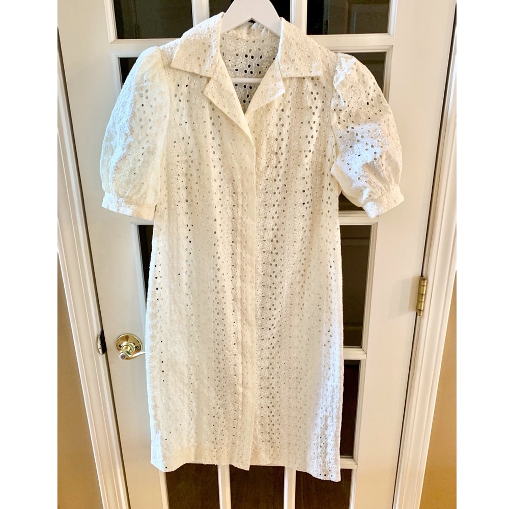 Handmade One of a Kind Ivory Eyelet Coverup